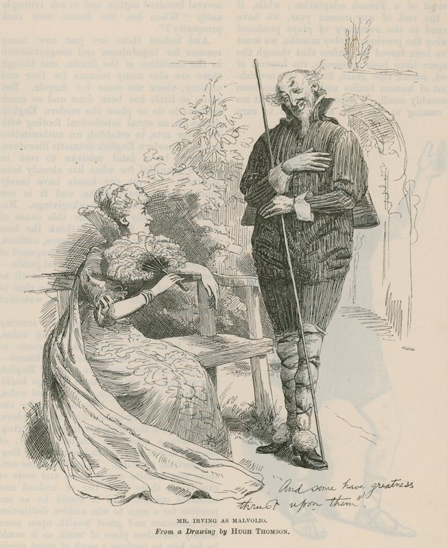 Bay Henry Irving, aktör, Malvolio olarak by English School