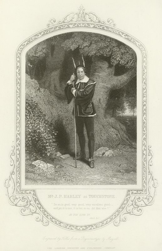 Mihenk Taşı olarak Bay JP Hartley, İstediğiniz Gibi, Bölüm V, sahne i by English School