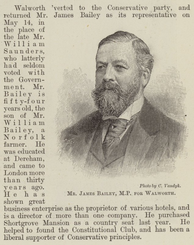 Bay James Bailey, Walworth Milletvekili (gravür) by English School