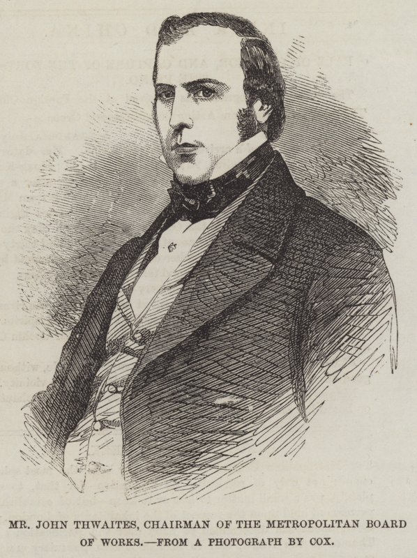 Bay John Thwaites, Metropolitan Board of Works Başkanı (gravür) by English School