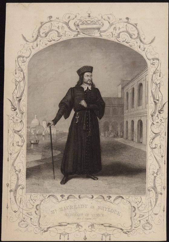 Bay Macready Shylock olarak by English School