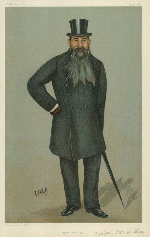 Bay Martinus Theunis Steyn, Eski Başkan Steyn, 9 Ağustos 1900, Vanity Fair karikatürü by English School