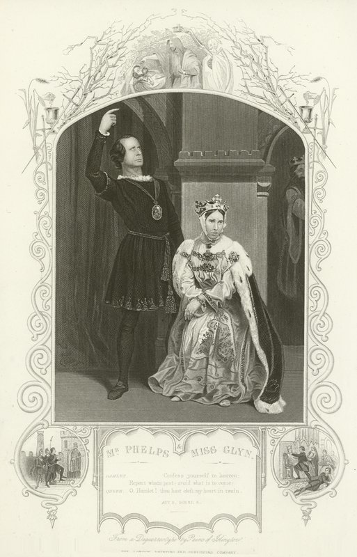 Bay Phelps, Hamlet rolünde ve Bayan Glyn, Kraliçe, Hamlet, III. Perde, Sahne IV rolünde by English School