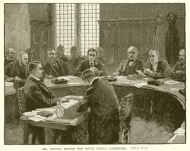 Bay Rhodes, Güney Afrika Komitesi huzurunda by English School