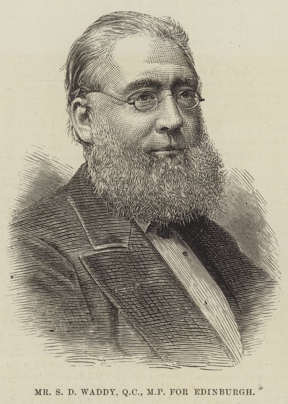 Bay SD Waddy, QC, Edinburgh MP (gravür) by English School