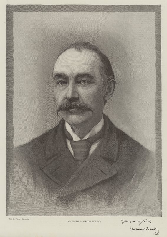 Bay Thomas Hardy, Romancı (gravür) by English School