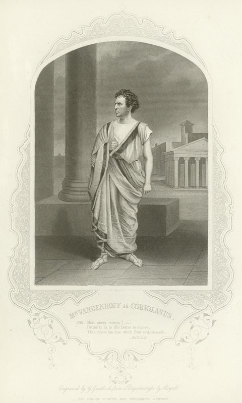 Bay Vandenhoff Coriolanus, Coriolanus, Perde II, Sahne III olarak by English School