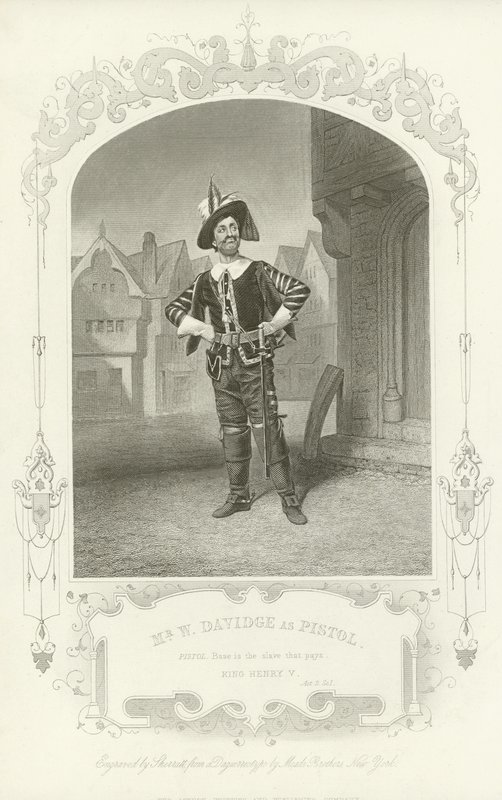 Bay W Davidge Tabanca olarak, Kral Henry V, Perde II, Sahne I by English School