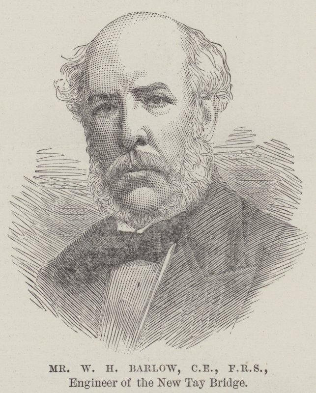 Mr WH Barlow, CE, FRS, New Tay Bridge Mühendisi (gravür) by English School