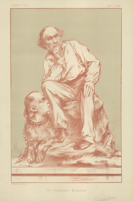 Bay William Ewart Gladstone ve Bay Charles Bradlaugh by English School