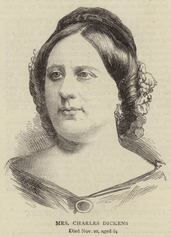 Bayan Charles Dickens (gravür) by English School