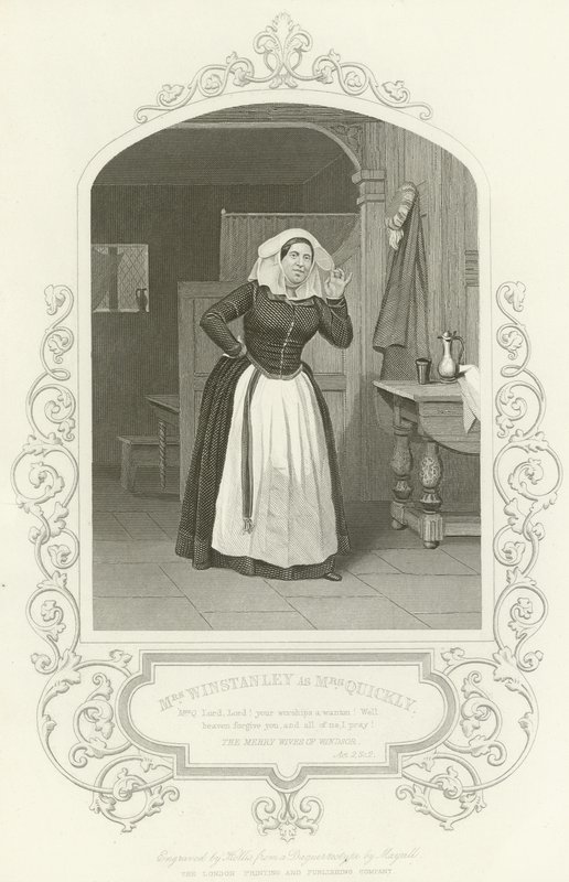 Mrs Winstanley olarak Mrs Quickly, Windsor