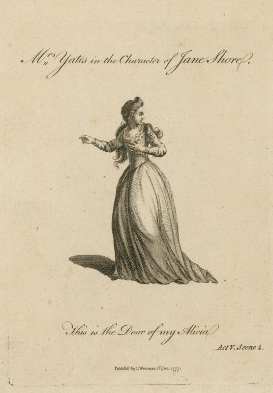 Bayan Yates, Jane Shore karakterinde by English School