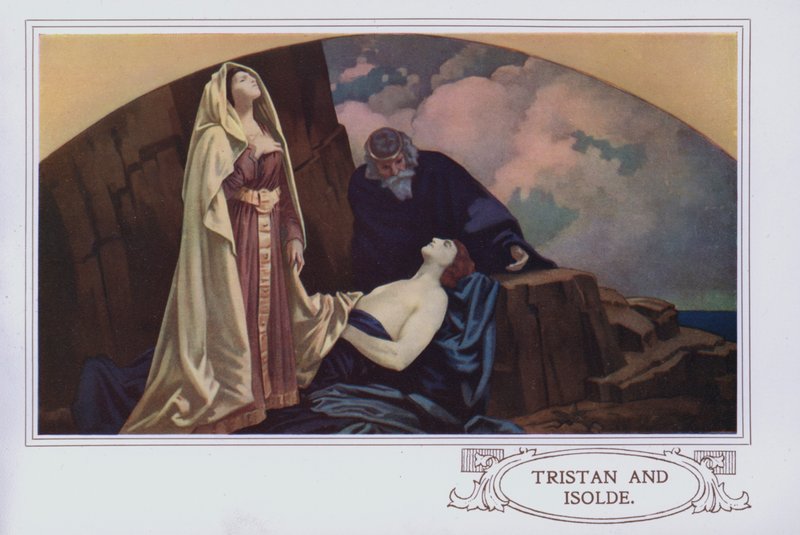 Peter Robinson restoranındaki duvar resimleri: Tristan ve Isolde (renkli taş) by English School