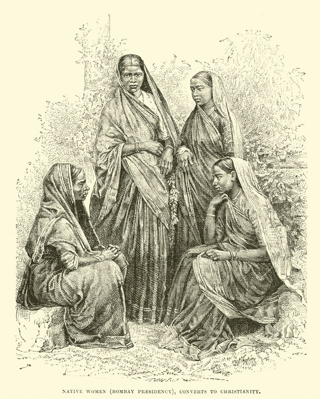 Yerli kadınlar (Bombay Başkanlığı), Hıristiyanlığa dönüşür by English School