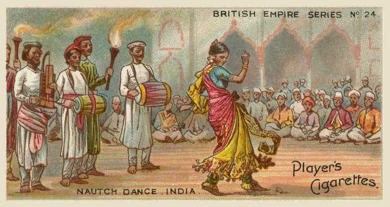 Nautch Dance, Hindistan (chromolitho) by English School