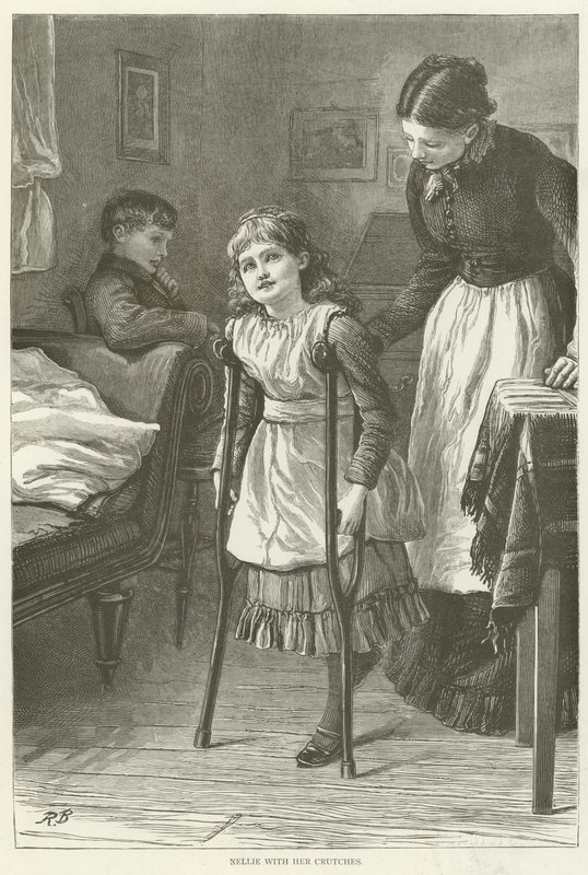 Koltuk değnekleriyle Nellie by English School