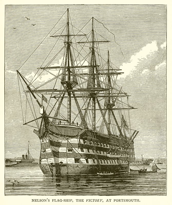 Nelsons Bayrak Gemisi, Zafer, Portsmouth