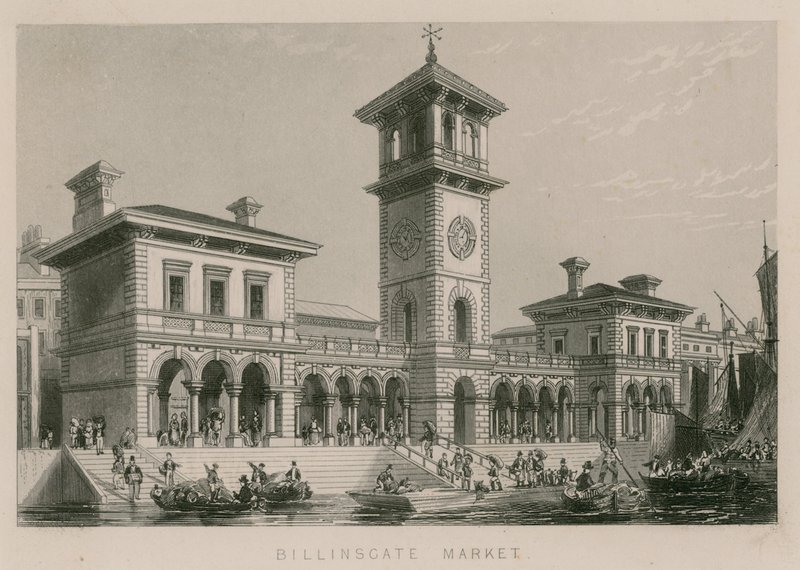 Yeni Billingsgate Pazarı by English School