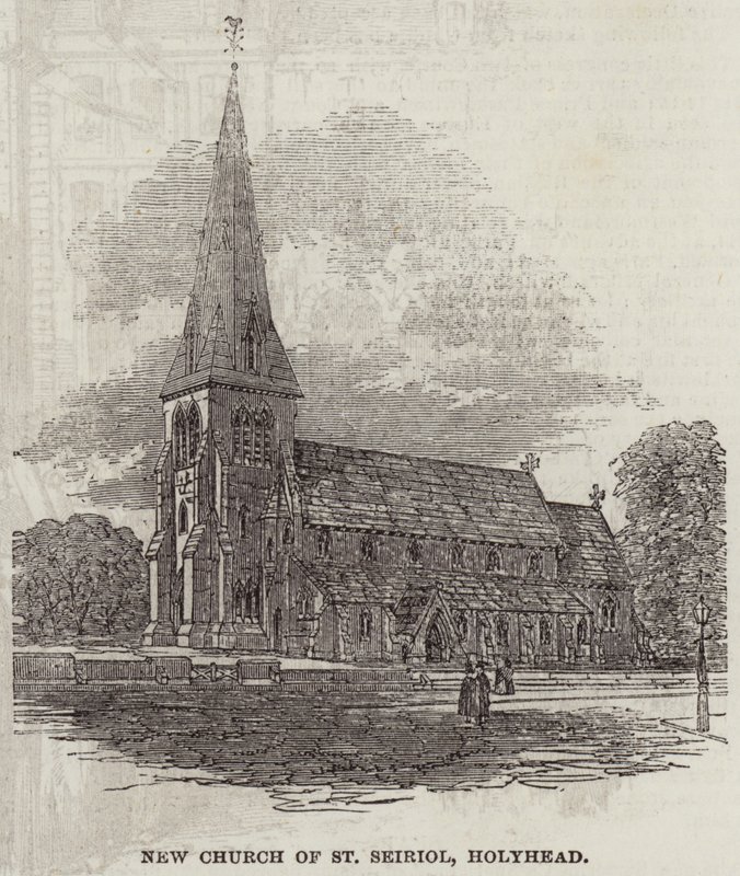 Yeni St Seiriol Kilisesi, Holyhead (gravür) by English School