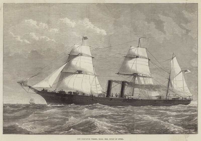 Yeni Sevkiyat Gemisi, HMS Iris, Çelikten Yapıldı by English School