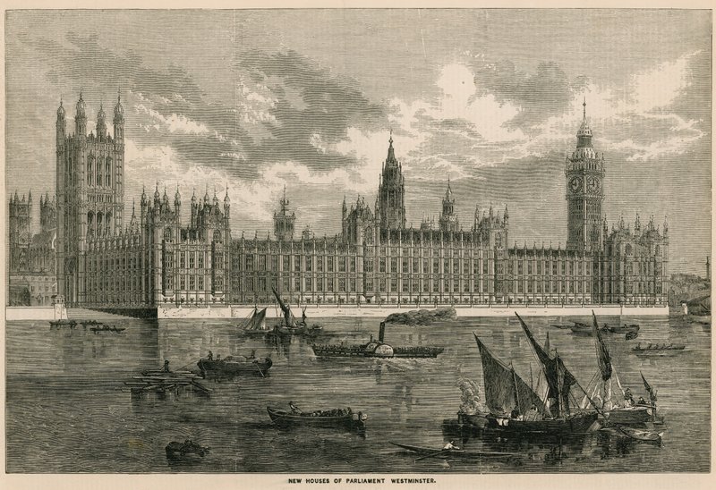 Yeni Parlamento Binaları, Westminster, Londra by English School