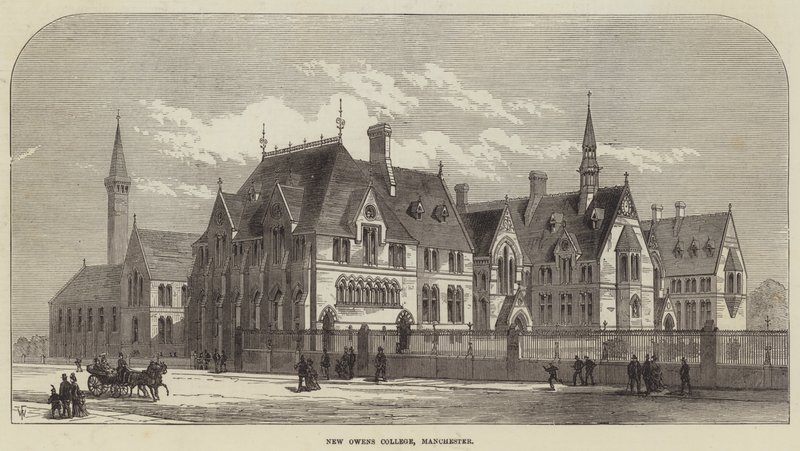 New Owens College, Manchester (gravür) by English School