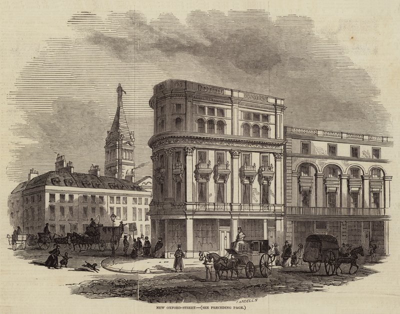 Yeni Oxford-Street (gravür) by English School