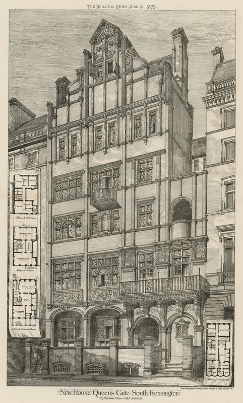 Yeni ev, Queens Gate, South Kensington, Londra by English School
