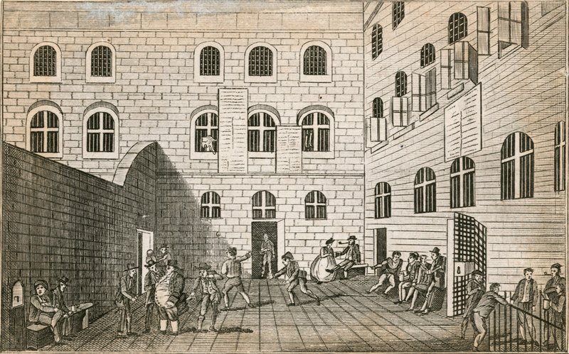 Newgate hapishanesi by English School