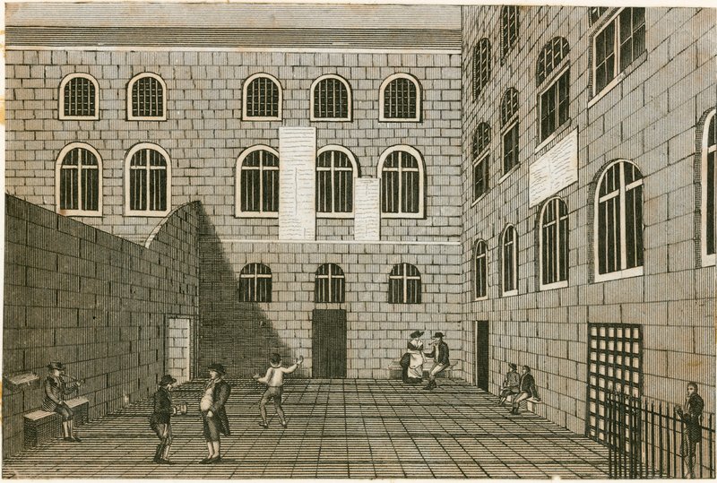 Newgate hapishanesi by English School