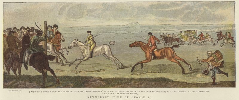 George I zamanında Newmarket by English School