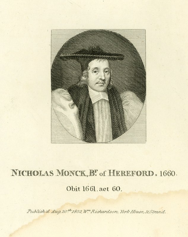 Nicholas Monck, Hereford Piskoposu by English School