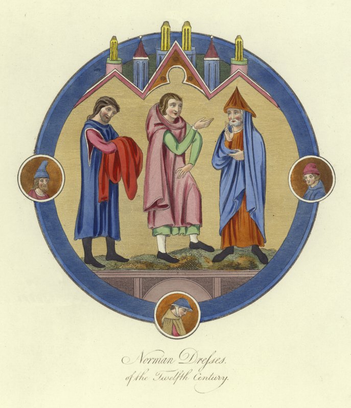 12. Yüzyılın Norman elbiseleri by English School