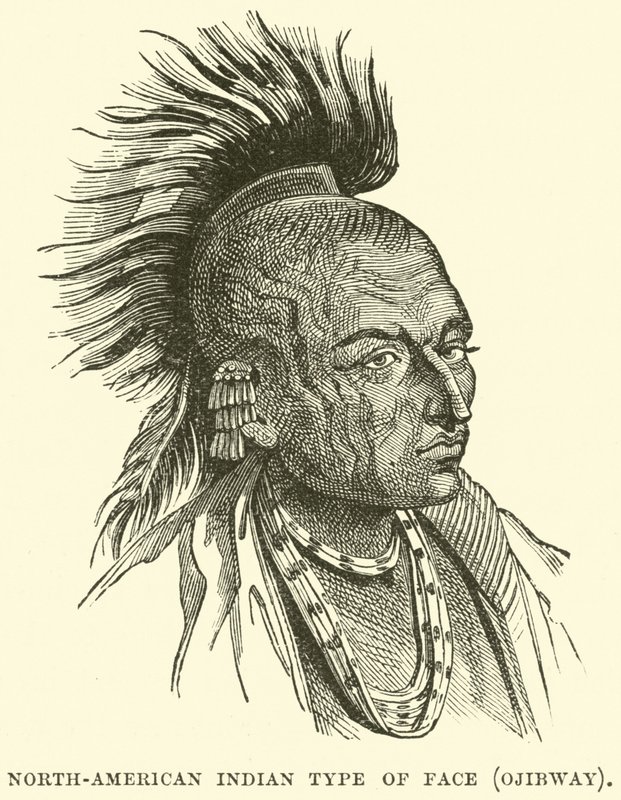 Kuzey Amerika Kızılderili tipi yüz, Ojibway by English School