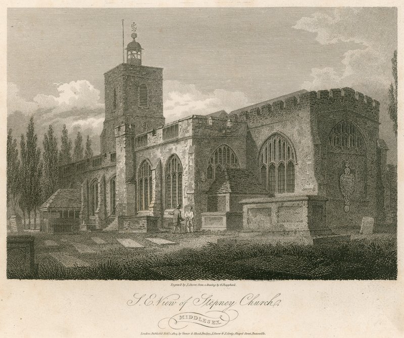 Stepney Kilisesi'nin kuzey doğu görünümü, Londra by English School