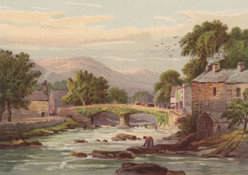 Kuzey Galler, Beddgelert (renkli taş) by English School