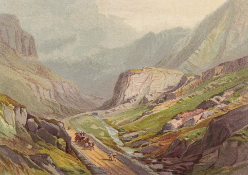 Kuzey Galler, Llanberis Geçidi (renkli taş) by English School