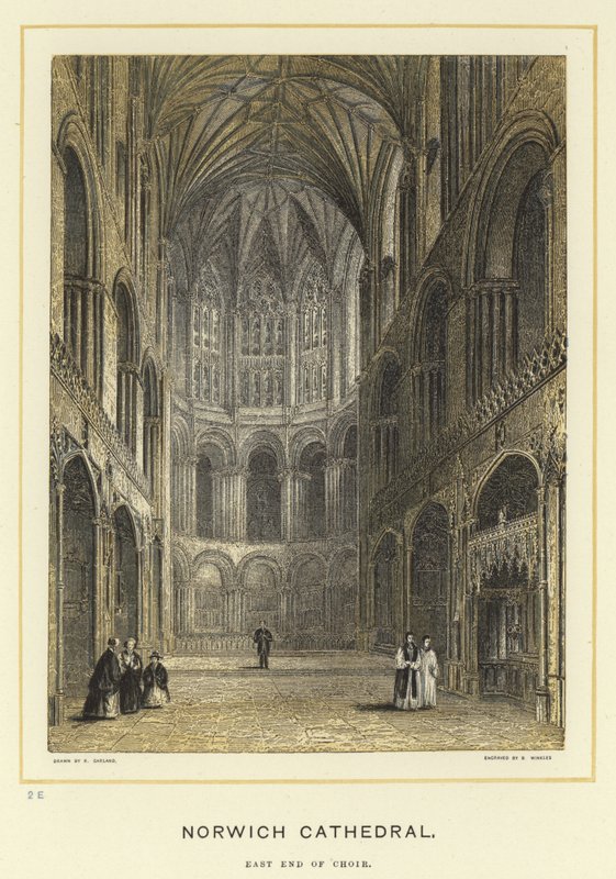 Norwich Katedrali, koronun doğu ucu by English School