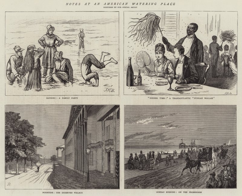 Amerikan Sulama Yerinde Notlar (gravür) by English School