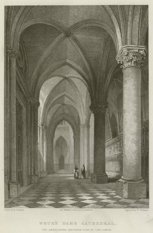 Notre Dame Katedrali, Koronun Gezici Güney Tarafı (gravür) by English School