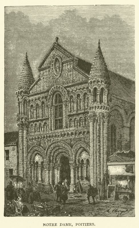Notre Dame, Poitiers (gravür) by English School