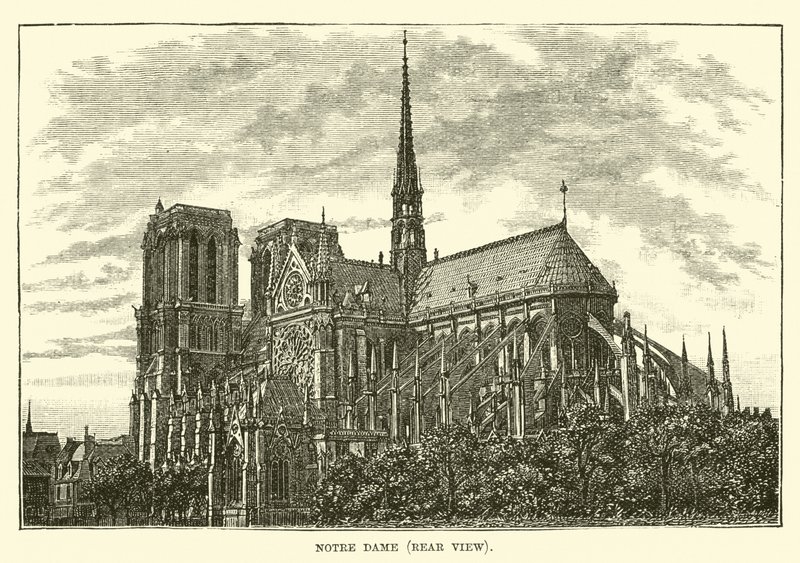 Notre Dame, arkadan görünüm by English School