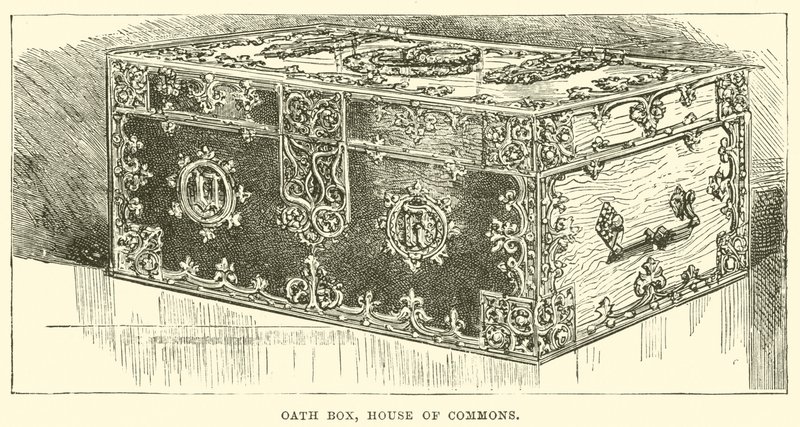 Yemin Kutusu, Avam Kamarası (gravür) by English School
