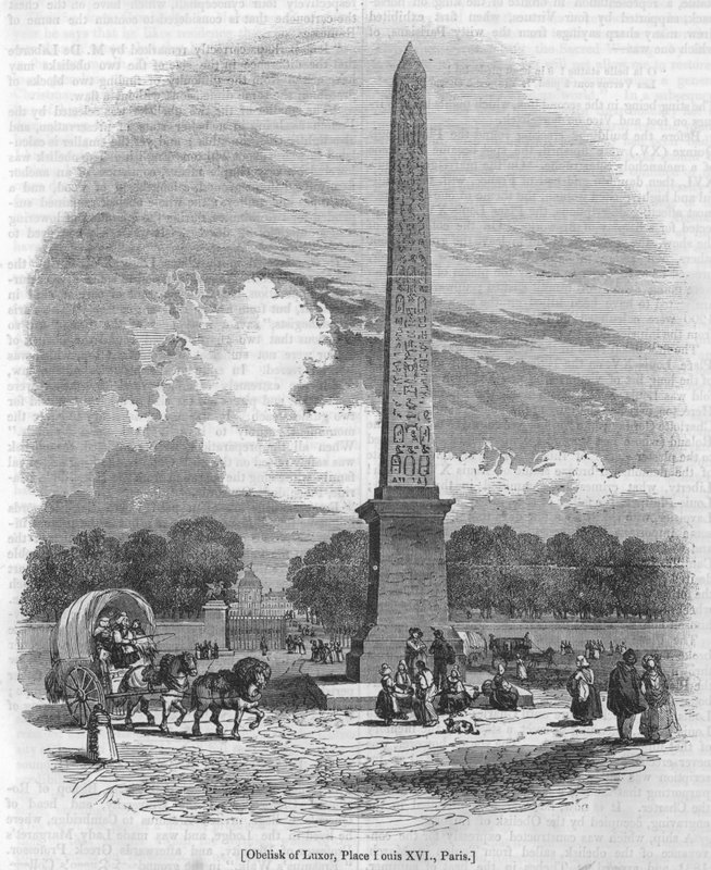 Luksor Dikilitaşı, Place Louis XVI, Paris by English School