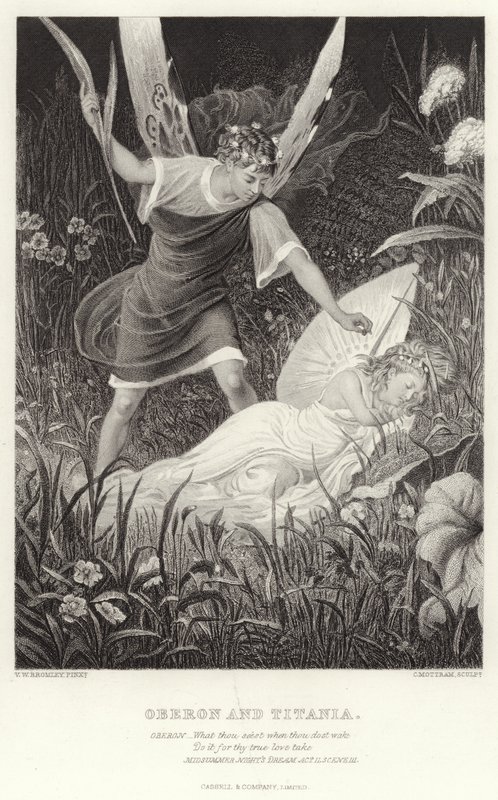 Oberon ve Titania, Yaz Gecesi Rüyası, II. Perde, III. Sahne by English School