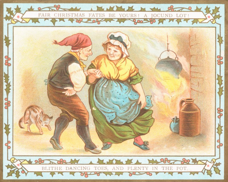 Dans Eden Yaşlı Çift, Noel Kartı by English School