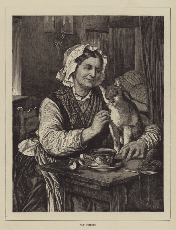 Eski Dostlar (gravür) by English School