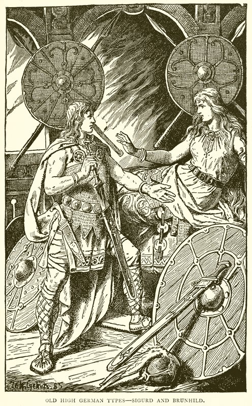 Eski Yüksek Alman Tipleri--Sigurd ve Brunhild by English School