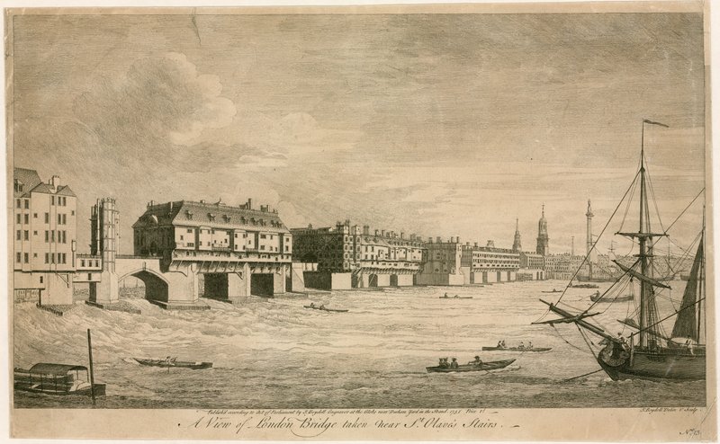 Eski Londra Köprüsü, St Olaves Merdivenleri yakınından by English School